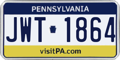PA license plate JWT1864
