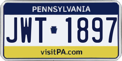 PA license plate JWT1897