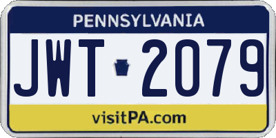 PA license plate JWT2079