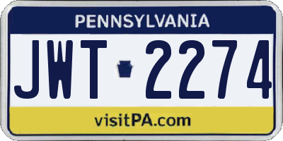 PA license plate JWT2274