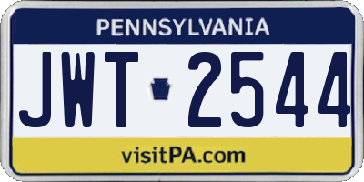 PA license plate JWT2544