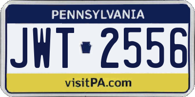 PA license plate JWT2556