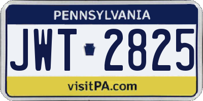 PA license plate JWT2825