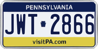 PA license plate JWT2866