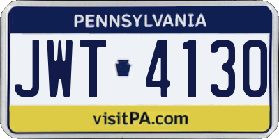 PA license plate JWT4130