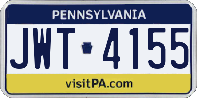 PA license plate JWT4155