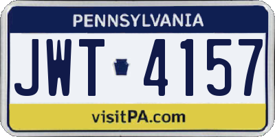 PA license plate JWT4157