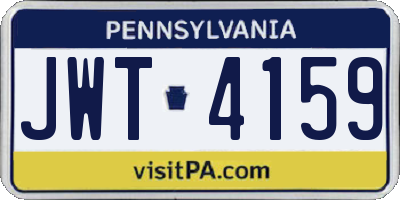 PA license plate JWT4159