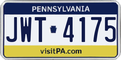 PA license plate JWT4175