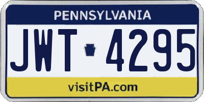 PA license plate JWT4295