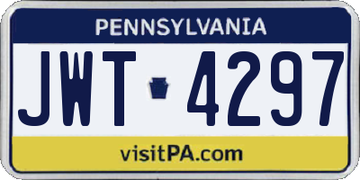 PA license plate JWT4297