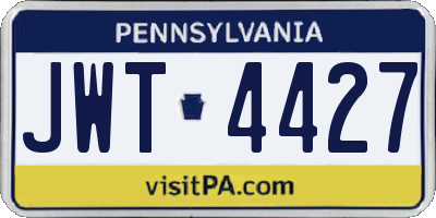 PA license plate JWT4427