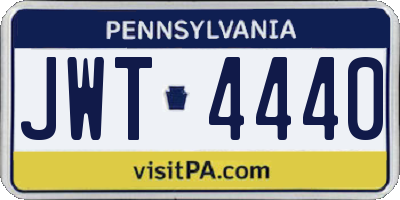 PA license plate JWT4440