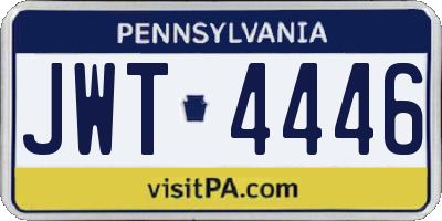 PA license plate JWT4446
