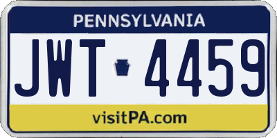 PA license plate JWT4459