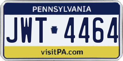 PA license plate JWT4464