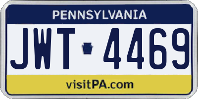 PA license plate JWT4469