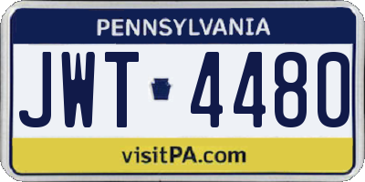 PA license plate JWT4480