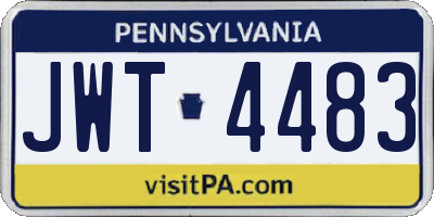 PA license plate JWT4483