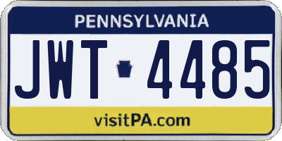 PA license plate JWT4485