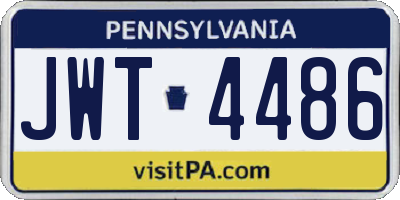 PA license plate JWT4486