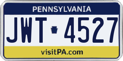 PA license plate JWT4527