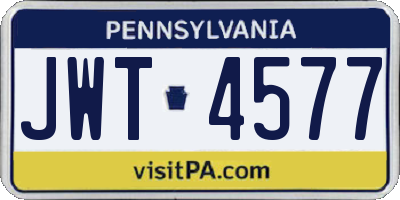 PA license plate JWT4577