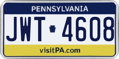 PA license plate JWT4608
