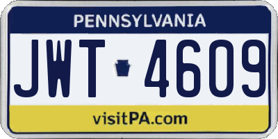 PA license plate JWT4609