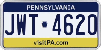 PA license plate JWT4620