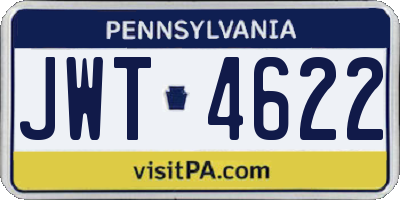 PA license plate JWT4622