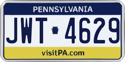 PA license plate JWT4629
