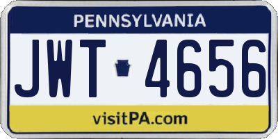 PA license plate JWT4656