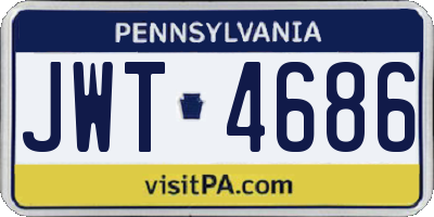 PA license plate JWT4686