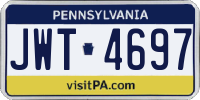 PA license plate JWT4697