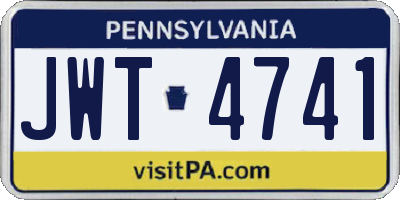 PA license plate JWT4741
