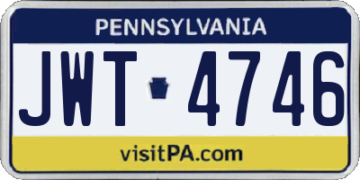 PA license plate JWT4746