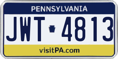 PA license plate JWT4813