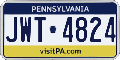 PA license plate JWT4824