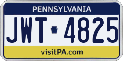 PA license plate JWT4825