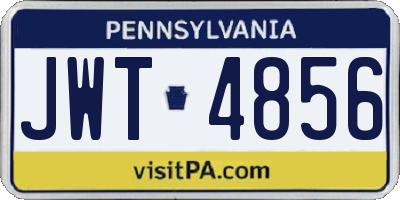 PA license plate JWT4856