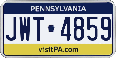 PA license plate JWT4859