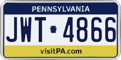 PA license plate JWT4866