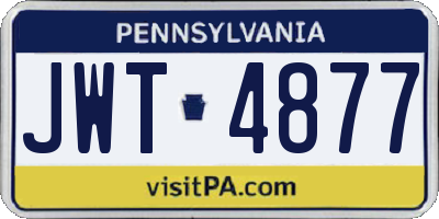 PA license plate JWT4877