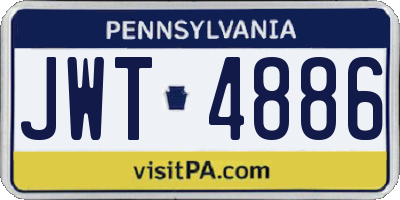 PA license plate JWT4886