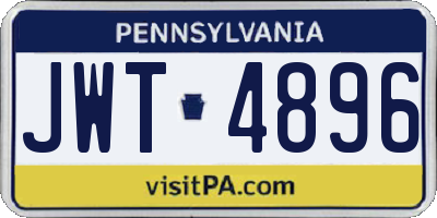 PA license plate JWT4896