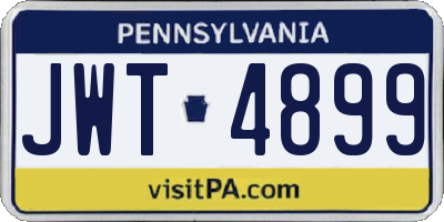 PA license plate JWT4899