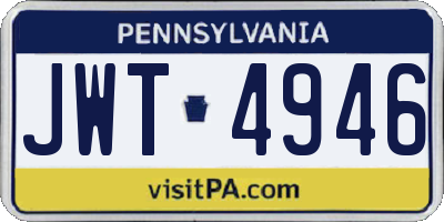 PA license plate JWT4946