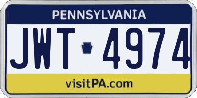 PA license plate JWT4974