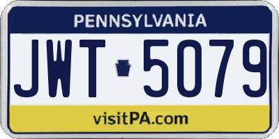 PA license plate JWT5079